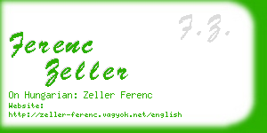 ferenc zeller business card